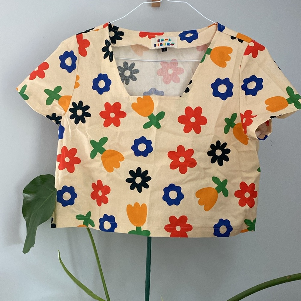 Floral Print Crop Top